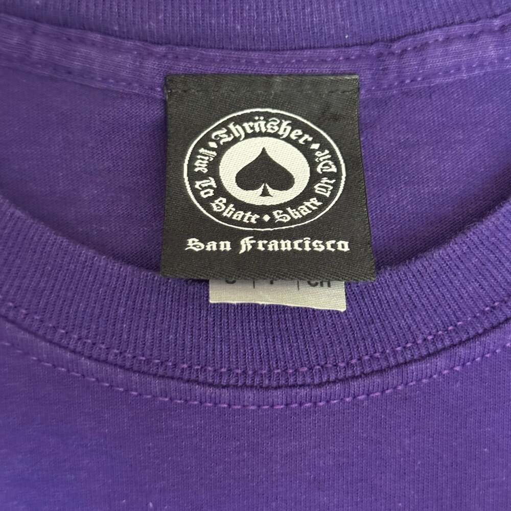 Thrasher Magazine Fillmore Logo Graphic T-Shirt Purple - Picture 3 of 3